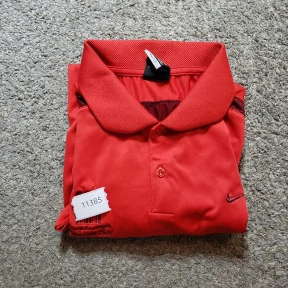 Nike Polo Shirt Mens‎ Large Red Short Sleeve Branded Golf - Picture 13 of 13